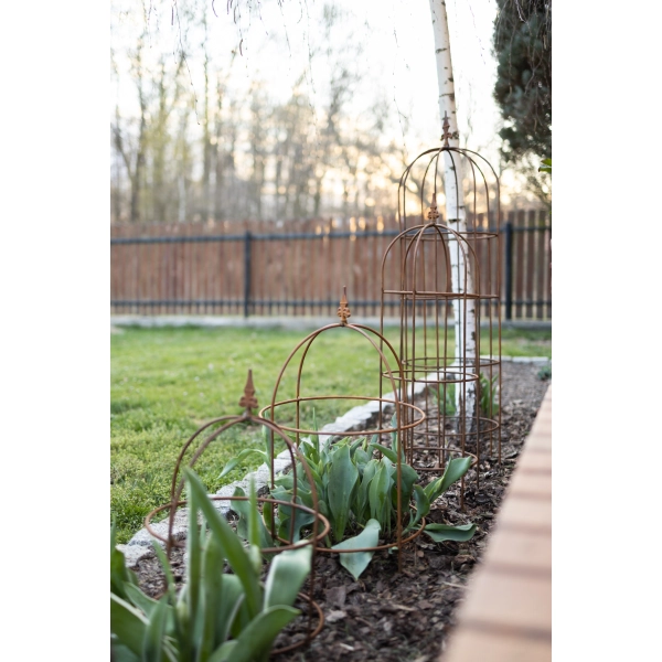 Piękny zestaw 4 x Podpora do roślin roślin PERGOLA OBELISK ozdoba wysokość 50cm, 60cm, 90cm i 115cm